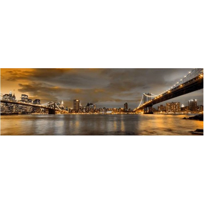 10111095-N / Cuadro Puentes de Brooklyn y New York