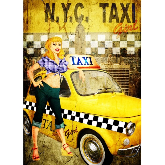 Cuadro Taxi Girl