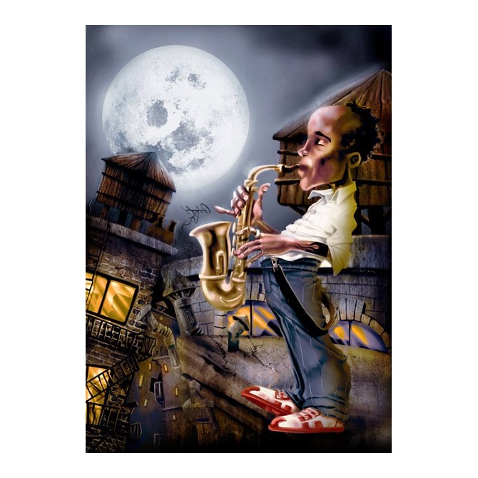 Cuadro El Saxofonista -2