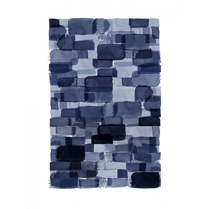 Navy Blue Watercolor Block