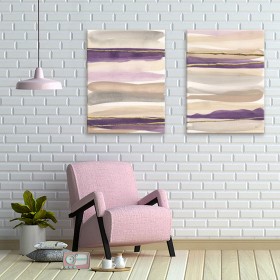Gilded Amethyst -2 PIECE PAINTING PRINT ON WRAPPED CANVAS SET - 26748-9