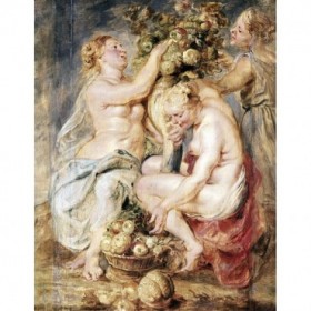 Ceres and Two Nymphs with a Cornucopia - Cuadrostock