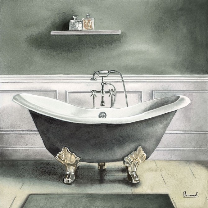 Smoky Gray Bath I - Cuadrostock