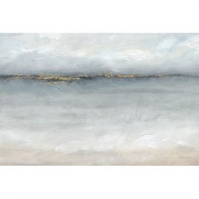 Serene Sea Grey Gold Landscape - Cuadrostock