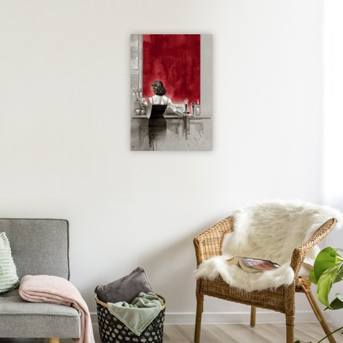 Evening Lounge Red Study