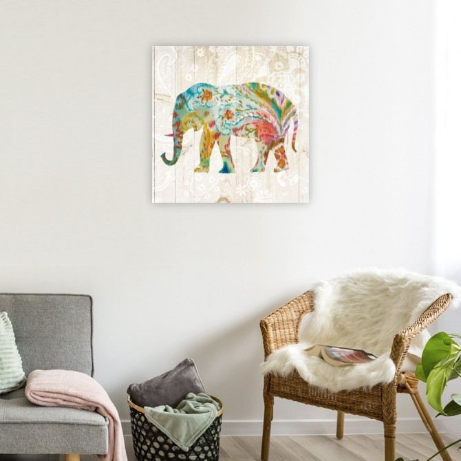 Boho Paisley Elephant II