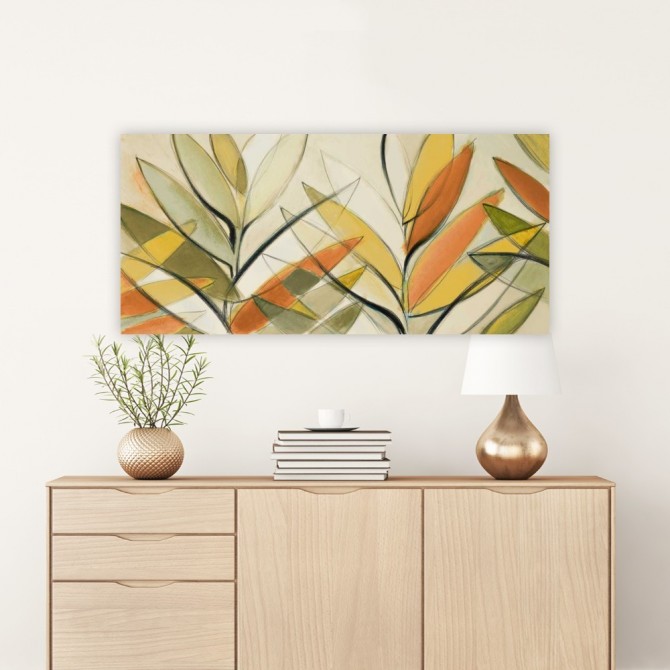 Autumn Palm Abstract Panel