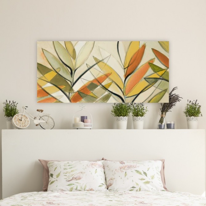 Autumn Palm Abstract Panel