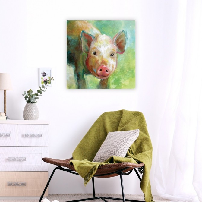 Colorful Quirky Pig