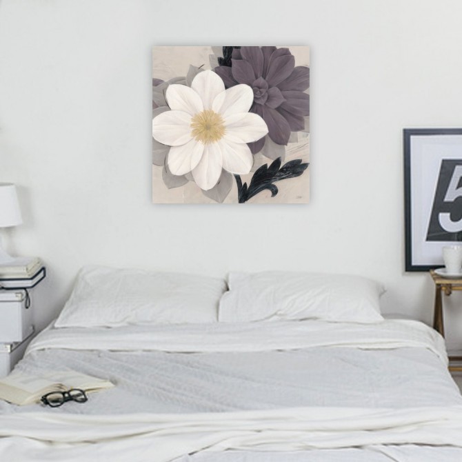 Cuadro para dormitorio - Blossom and Succulent White - Cuadrostock