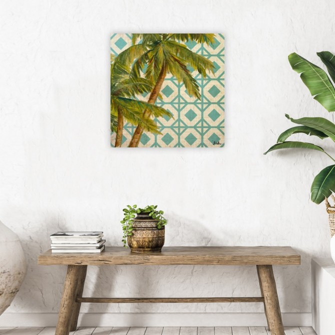 Beach Palm Turquoise Pattern I