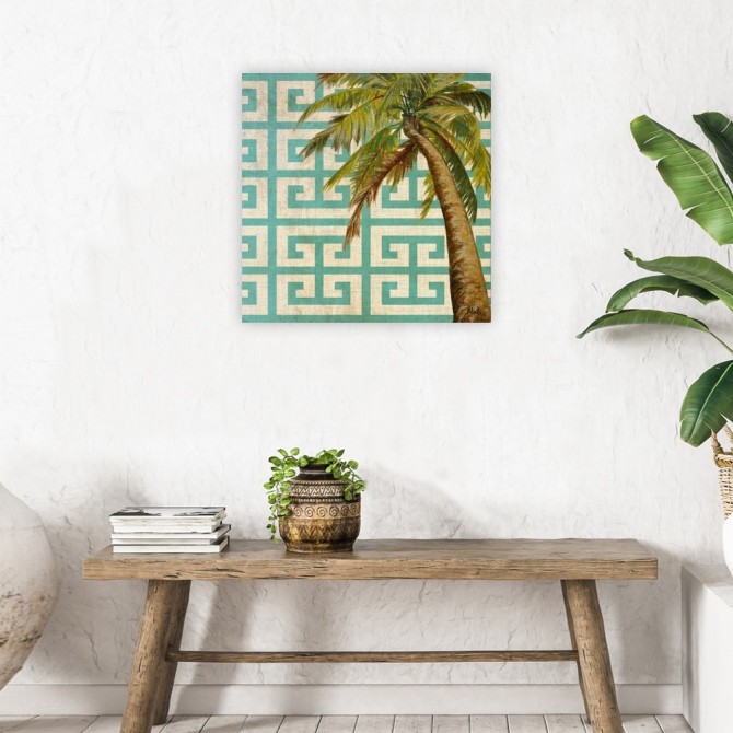 Beach Palm Turquoise Pattern II - Cuadrostock