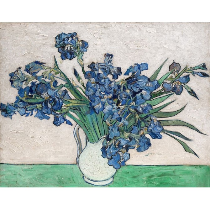 Irises, 1890 (White Vase) - Cuadrostock