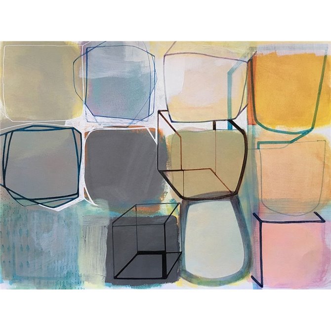 Cuadro Abstracto Grande - Paper Abstract 2 - 120x90 cm - Cuadrostock