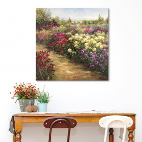 Cuadro Rústico Flores- Bienfaisant II - 100x100 cm