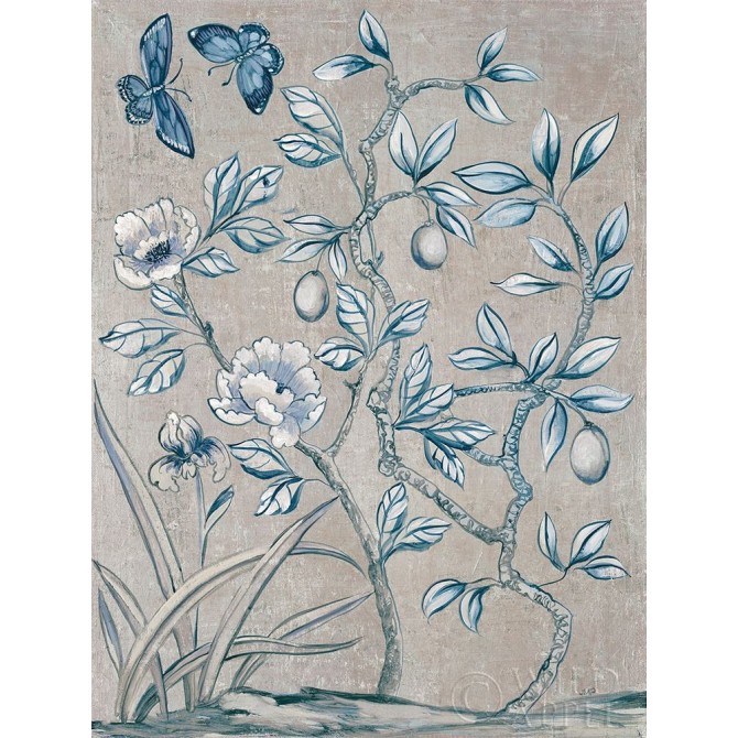 Shimmering Garden I Navy