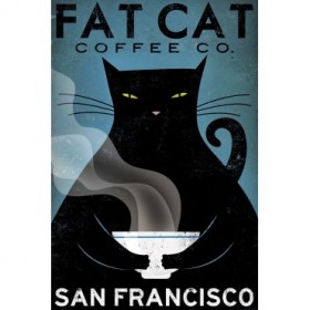 Cat Coffee - Cuadrostock