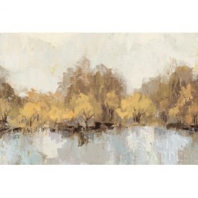 Autumn River Reflection Gold - Cuadrostock