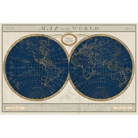 Torkingtons World Map Indigo Globes
