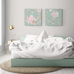 Cuadro para dormitorio - Juego de 2 cuadros de flores Oriental Garden I & II - Cuadrostock