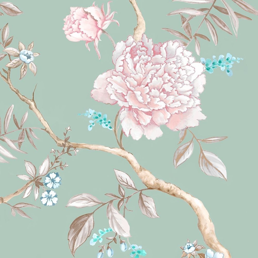 Juego de 2 cuadros de flores Oriental Garden I & II Juego de 2 cuadros de flores Oriental Garden I & II