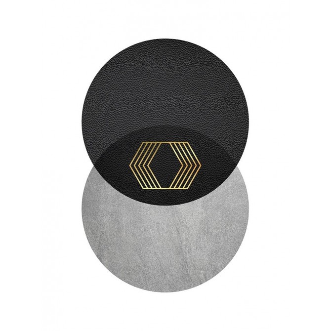 Black Grey Gold Circles 2 - Cuadrostock