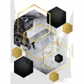 Abstract Geo Black Gold 1