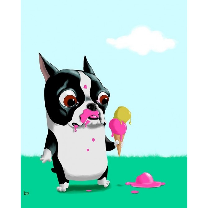 Boston With Ice Cream - Cuadrostock