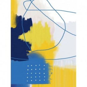 Modern Abstract Yellow Blue 2 - Cuadrostock
