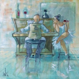 The Ballerina and Waiter - Cuadrostock