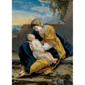 Madonna and Child in a landscape