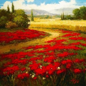 Wheat Fields and Poppies