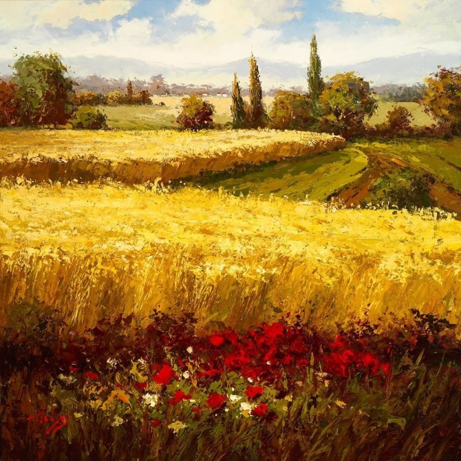 Wheat Fields and Roses