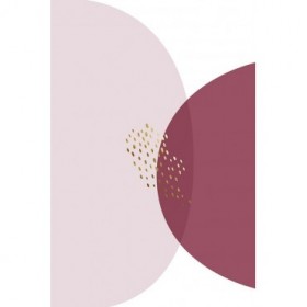 Abstract Minimalist Burgundy Gold 5