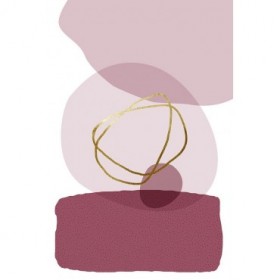 Abstract Minimalist Burgundy Gold 3