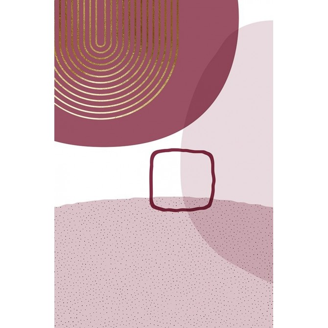 Abstract Minimalist Burgundy Gold 2 - Cuadrostock