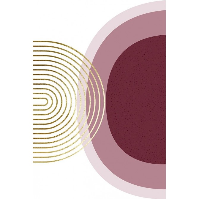 Abstract Minimalist Burgundy Gold 1