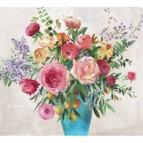 Blue Vase Florals  - Cuadrostock