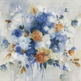 Blue Grande Floral  - Cuadrostock