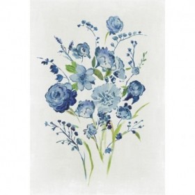 Blue Florals II - Cuadrostock