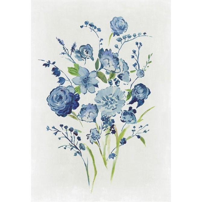 Blue Florals II - Cuadrostock