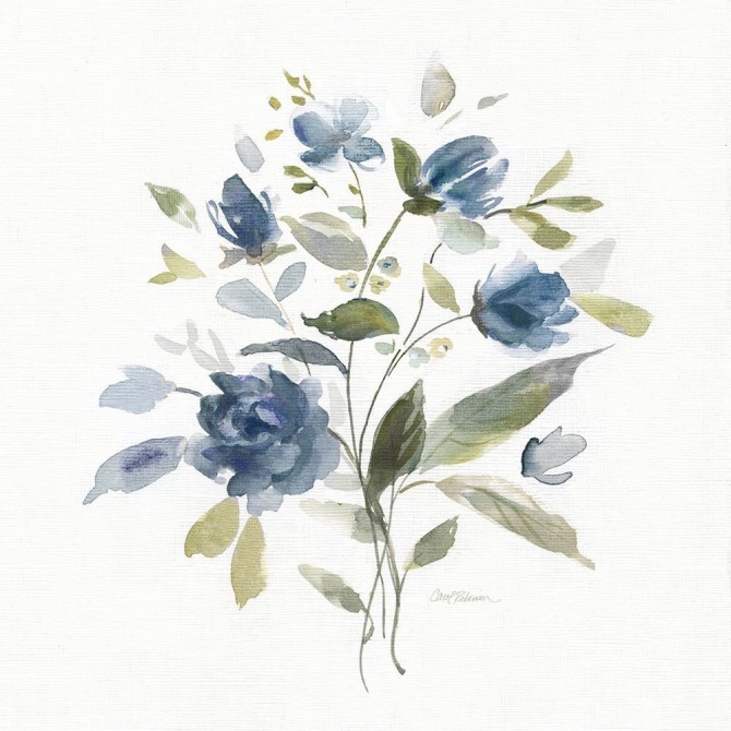 Wild Blue Blooms I