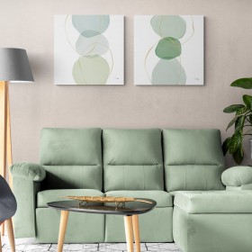 Juego de 2 cuadros abstractos- Pastel  Circles I-II