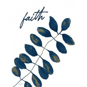Faith Navy Gold Leaves