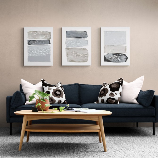 Juego de 3 Cuadros Abstractos Sparkling Together