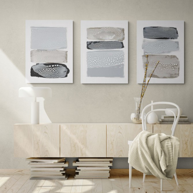 Juego de 3 Cuadros Abstractos Sparkling Together