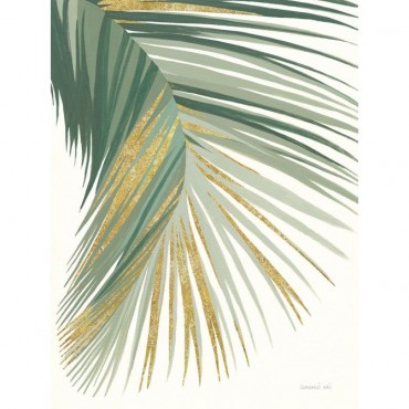 Retro Big Leaf II Green Gold