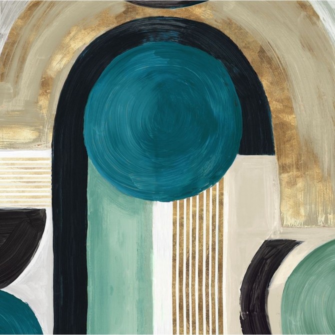 Juego de 2 cuadros abstractos estilo vintage - Cuadrostock