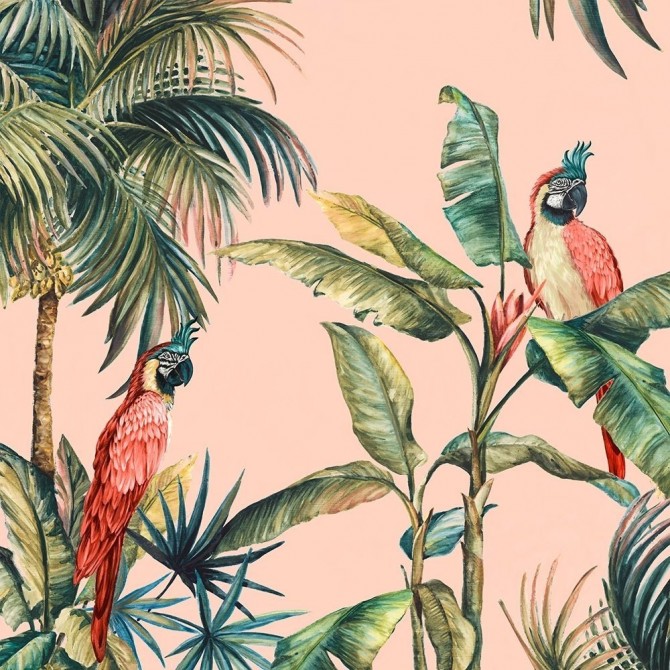Juego de 2 cuadros tropicales estilo vintage
