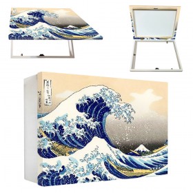 Tapacontador horizontal blanco Hokusai La gran Ola